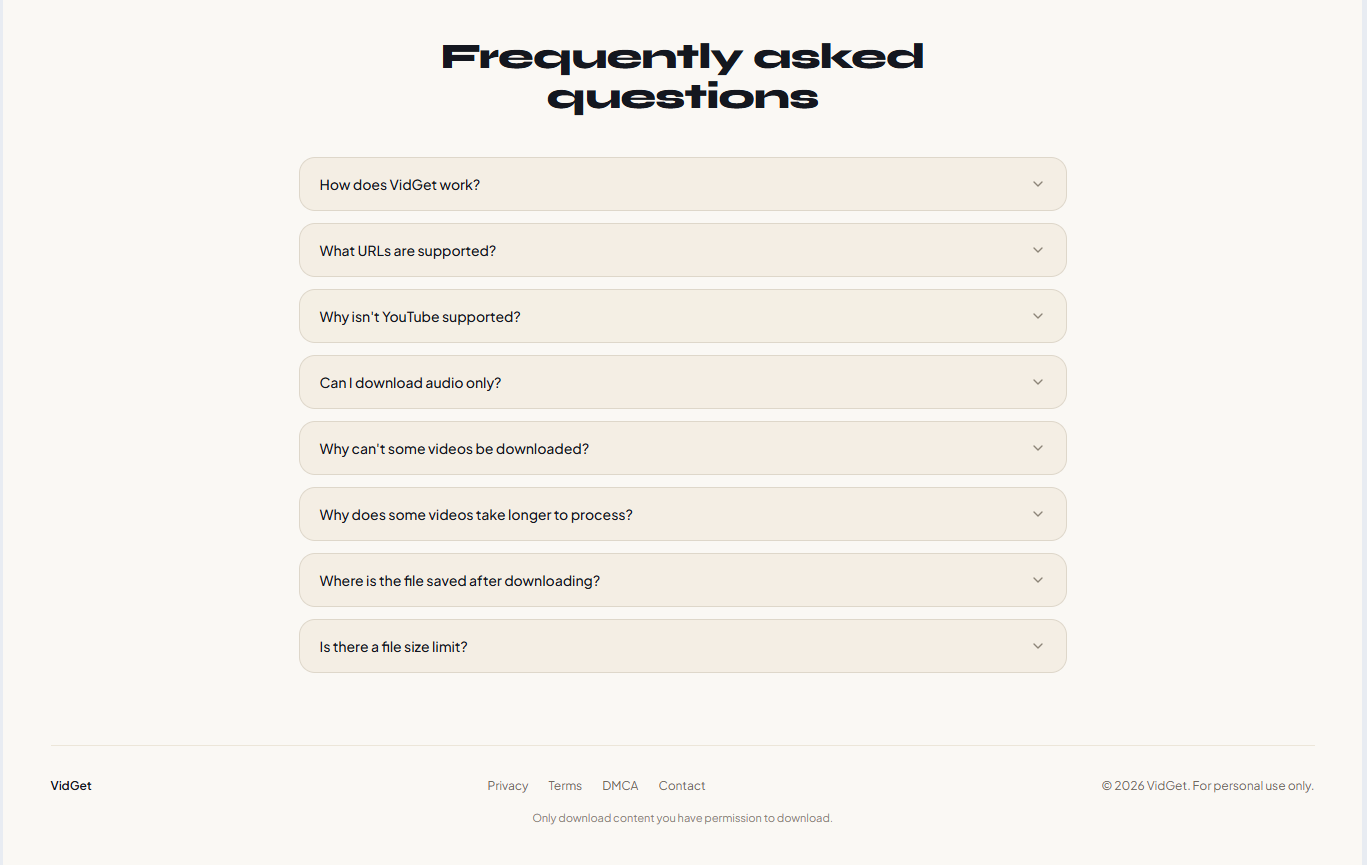 VidGet screenshot 3